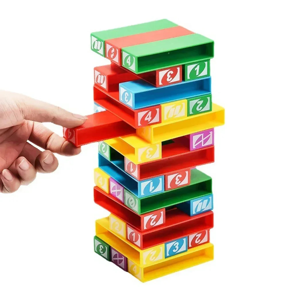 Stacko UNO Card Game – Family Board Game, Party & Educational Puzzle Toy, Birthday Gift