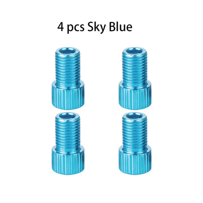 10-Color Aluminum Bicycle Valve Adapter – PRESTA to SCHRADER Converter for Bikes & Cars
