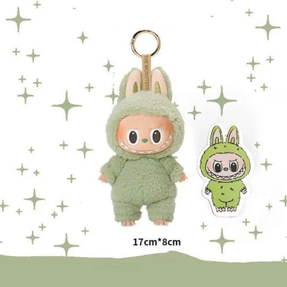 Labubu Plush Doll Costume Set — Oversized Bow & Angel Wings Design | Trendy Cartoon Outfit Accessories for Party Wear & Gift