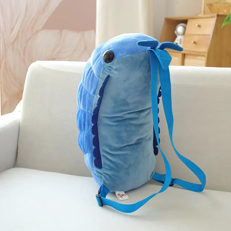 40cm Pill Bug Plush Backpack - Cute Cartoon Stuffed Animal Shoulder Bag for Kids & Girls Birthday Gift