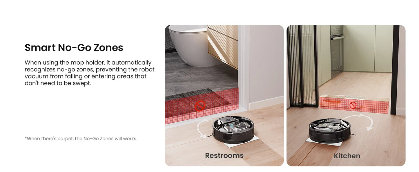 Lefant M320 Robot Vacuum Cleaner with Mop – 6000Pa Suction, 210 Min Runtime, 800ML Dustbin, Carpet Detection