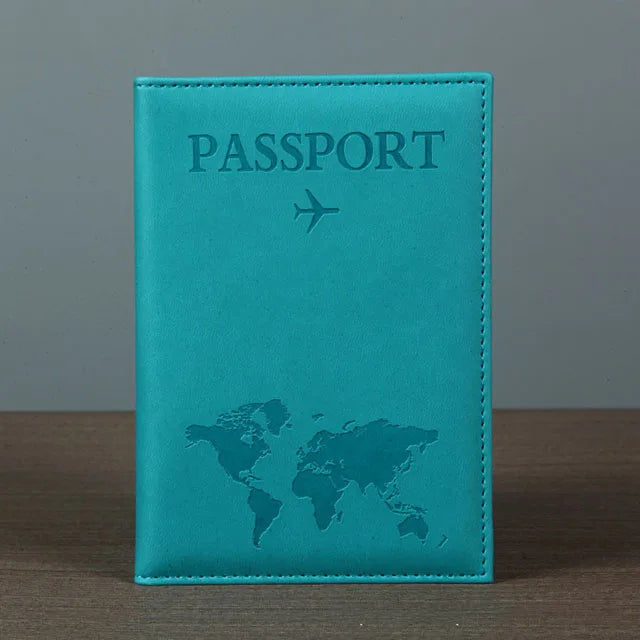 World Map Lover Passport Cover – Hot Stamping Travel Passport Holder Case for Men & Women, Fashion Wedding Gift Organizer