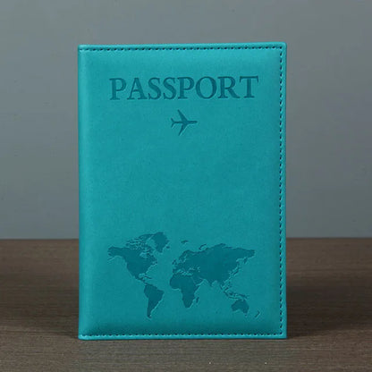 World Map Lover Passport Cover – Hot Stamping Travel Passport Holder Case for Men & Women, Fashion Wedding Gift Organizer