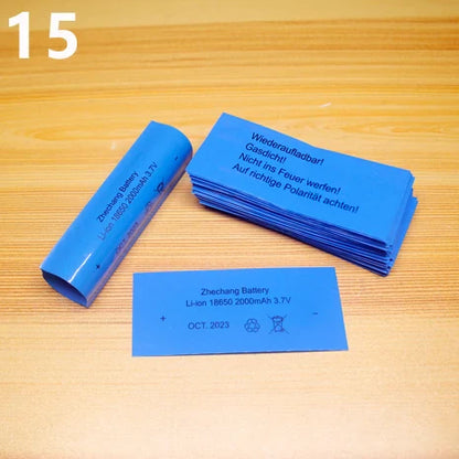 100pcs 18650 Lithium Battery Heat Shrink Wrap PVC Sleeves – Insulation Packaging Film for Battery Protection