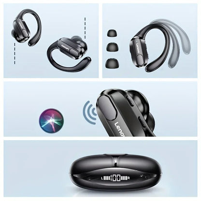 Lenovo XT80 Wireless Earbuds - Bluetooth 5.3 Earphones With Mic Noise Reduction Earhooks Waterproof Headset