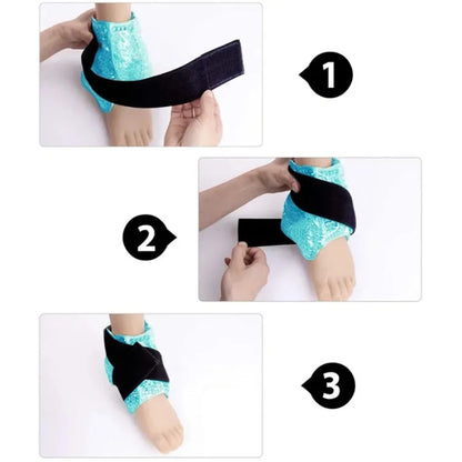 Ankle & Sports Foot Ice Pack — Hot & Cold Gel Pack with Adjustable Stand, Reusable, Microwaveable & Freezable