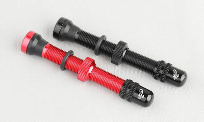 Deemount 2PCS Bicycle Tubeless Schrader Valves — Brass Core CNC Anodized MTB & Road Bike Rim Nipple