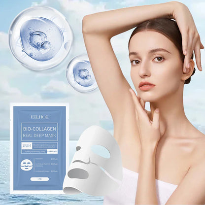 Bio-Collagen Anti-Wrinkle Face Mask – Deep Lifting Mask with Hydrolyzed Collagen, Collagen Reverse Film Peel-Off Mask