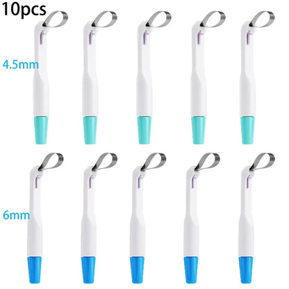PIORPOY 10Pcs Dental Matrix Bands – Stainless Steel Adjustable Ring System, Standard & Curved Pre-Formed 4.5/6MM for Dentistry