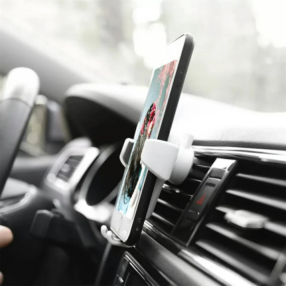 Gravity Car Phone Holder – Air Vent Clip Mount for iPhone & Smartphones