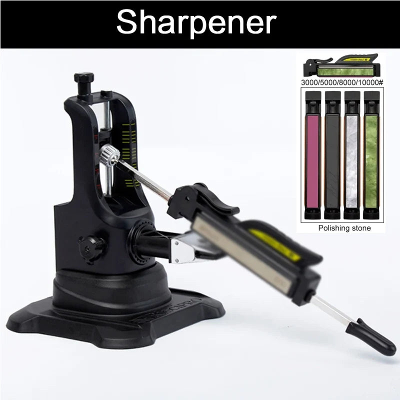 4-Grit Knife Sharpening Stone Set - 180–10000 Grit Whetstone & Diamond Polishing Stones