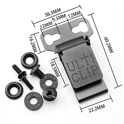 Universal Belt Clip for Kydex Holster – UltiTuck K Sheath Waist Clip Replacement Accessory for EDC Carry Holsters