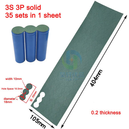 18650 Li-ion Battery Insulation Gaskets – Barley Paper Adhesive Pads for Lithium Cell Protection & Isolation
