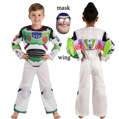 Toy Story Kids Costume - Jessie, Buzz & Woody Halloween Cosplay Jumpsuit for Girls & Boys, Carnival Outfit