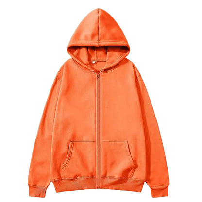 Fashion Zipper Hoodie — Casual Black, Gray & Blue Streetwear Sweatshirt for Men & Women