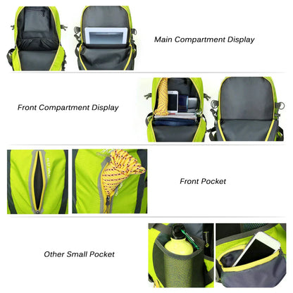 40L Water-Resistant Travel Backpack — Camping, Hiking, Trekking & Climbing Daypack with Laptop Compartment for Men & Women