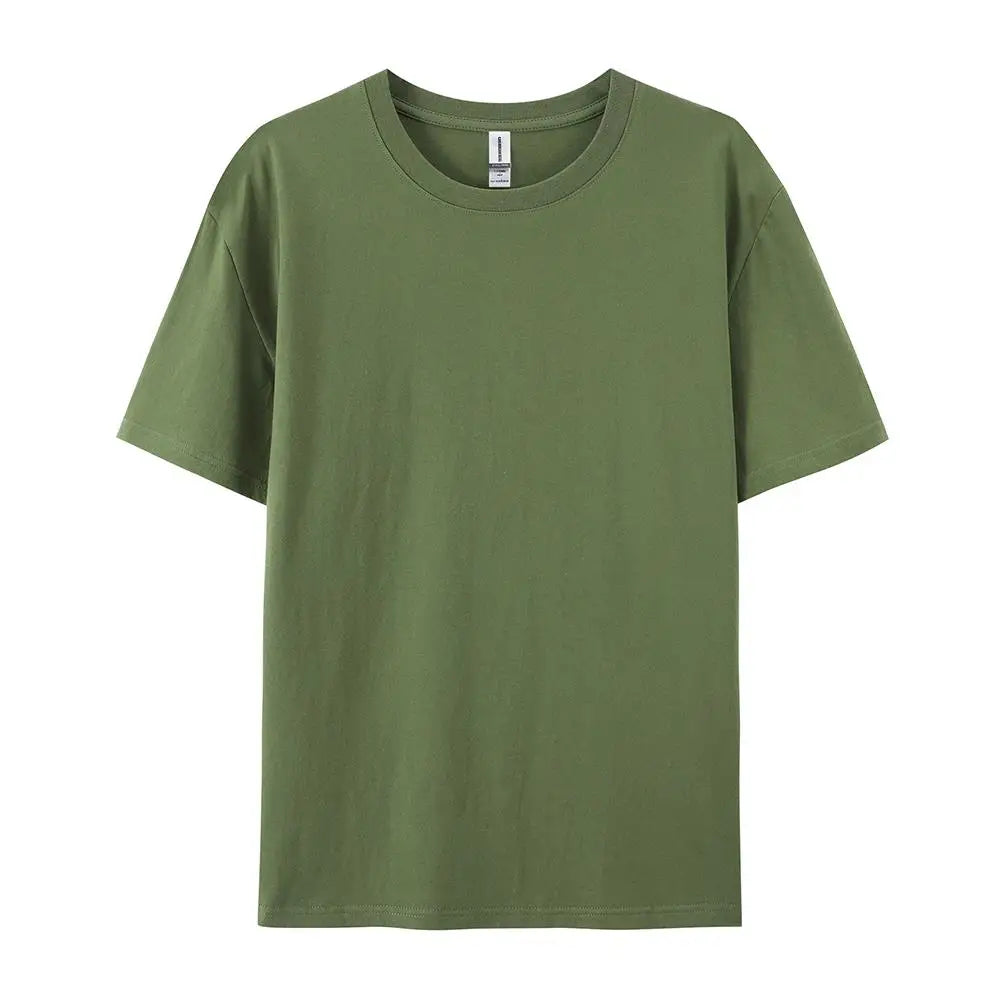 100% Cotton Solid Color T-Shirt – Unisex Short Sleeve Casual Breathable Summer Tee for Men & Women Fashion Wear