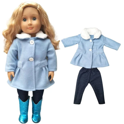 18-Inch American Girl Doll Clothes – Coat, Tights & Pants Outfit for Newborn & Baby Dolls