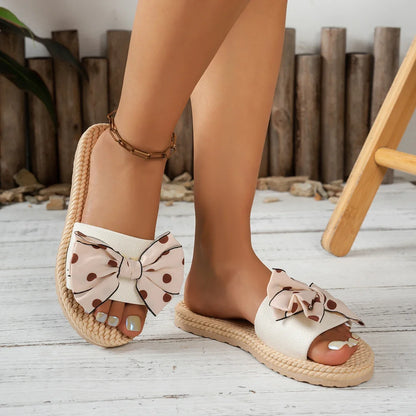 Women’s Bow Knot EVA Sandals - Non-Slip Casual Indoor & Outdoor Beach Slides