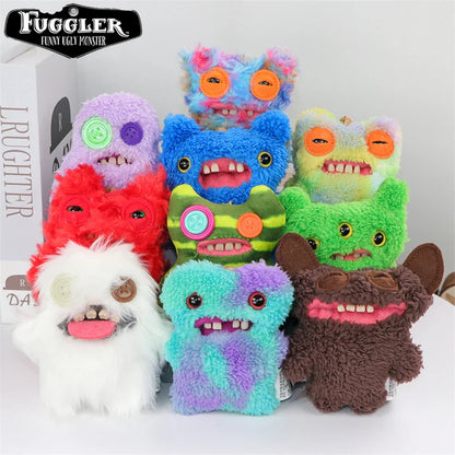 12cm FUGGLER Plush Keychain – Funny Ugly Teeth Monster & Wide-Eyed Rabbit Pendant Toy Gift