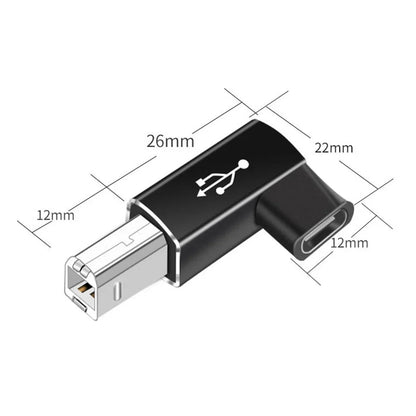 NNBILI USB B to USB Type C Adapter - USB Transfer Converter for Printer, Scanner, MIDI Controller & Keyboard Devices