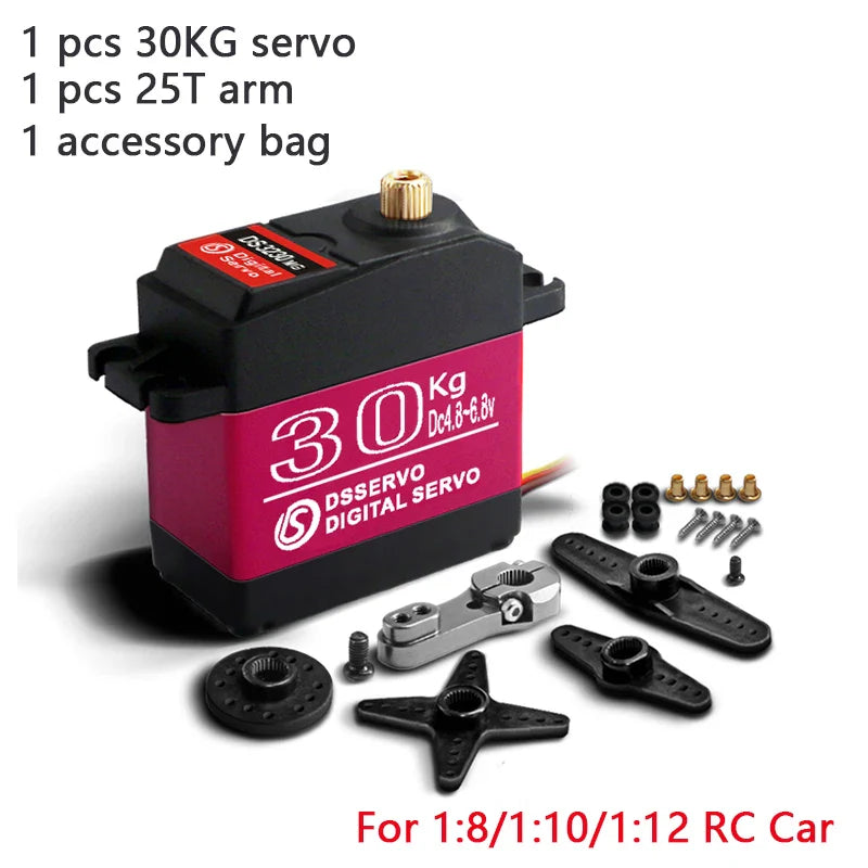 Waterproof High-Speed Digital Servo – 20kg-40kg Metal Gear RC Servo for 1/8 & 1/10 Scale Baja Cars