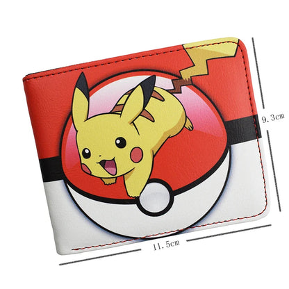 MINISO Pikachu Cartoon Wallet – PU Fashionable Short Purse for Men and Women