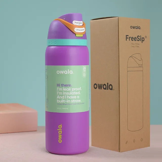 2024 New Owala Insulated Stainless Steel Water Bottle with Straw – BPA-Free Sports Bottle, 24oz/32oz, Great for Travel
