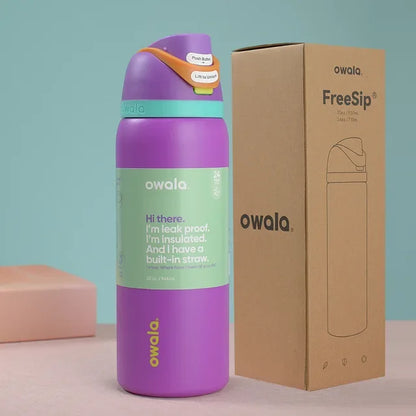 2024 New Owala Insulated Stainless Steel Water Bottle with Straw – BPA-Free Sports Bottle, 24oz/32oz, Great for Travel
