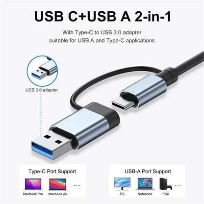 USB-C Hub Thunderbolt 3 Docking Station Splitter – Laptop Adapter for MacBook Air M1 & iPad Pro