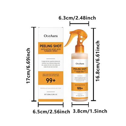 Kojic Acid Turmeric Skin Care Spray - Collagen Nourishing Formula for Glowing Skin & Improved Firmness