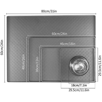 Silicone Pet Placemat: Waterproof Dog and Cat Feeding Mat - Protects Floors from Spills, Ideal for Food and Water Bowls