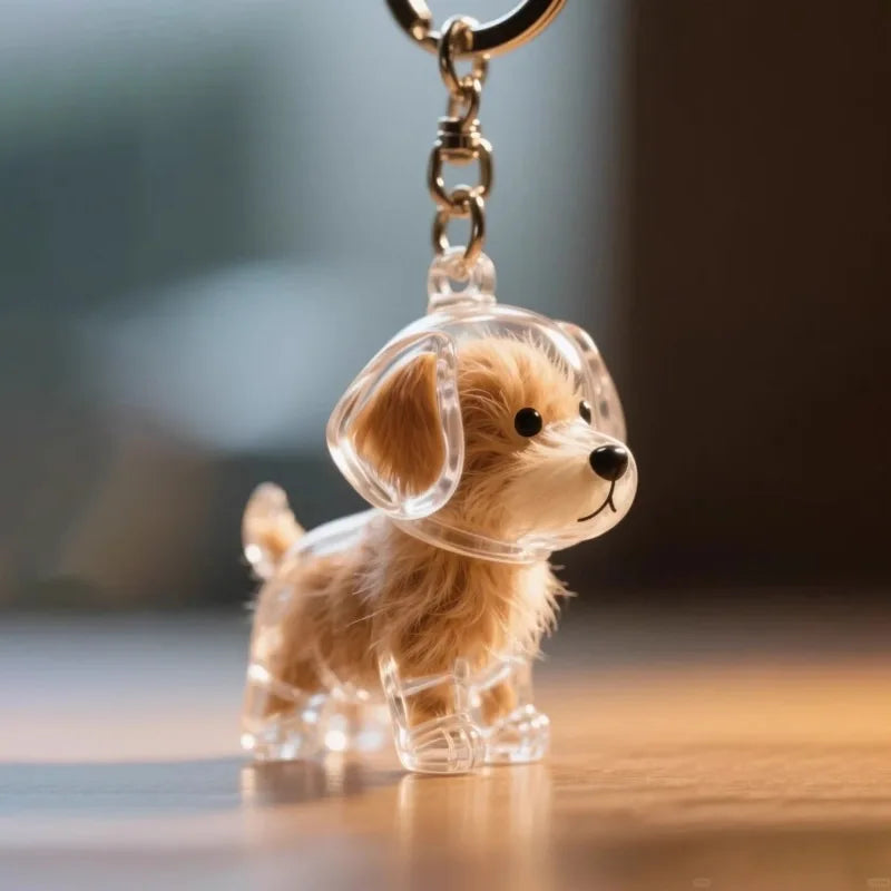 Cute Dog Hair Storage Pendant Keychain – Couple Bag Charm, Car Keychain Jewelry, Souvenir Gift & Decoration Accessory