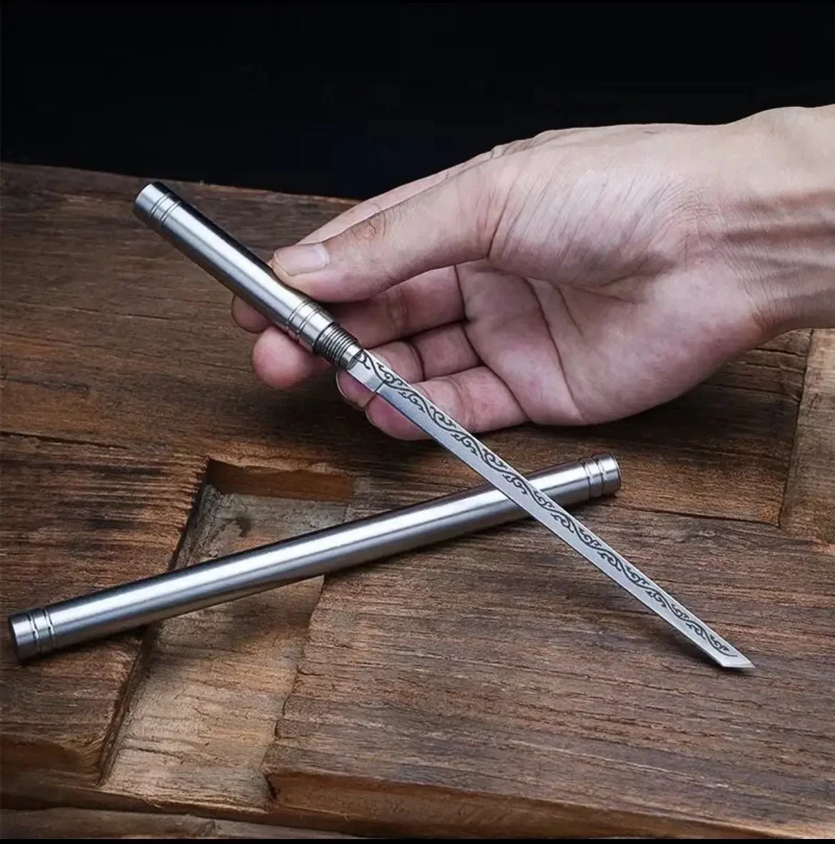 All-Steel Bully Stick Fruit & Tea Knife - Home & Outdoor Steak Knife, Camping Tool