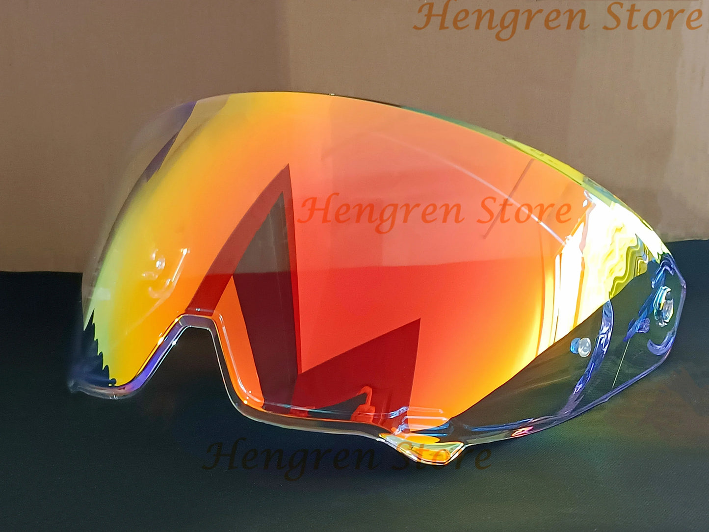 Helmet Visor Lens for RUROC ATLAS 3.0/4.0 – Plating Silver & Red Motorcycle Helmet Shield Replacement Goggles
