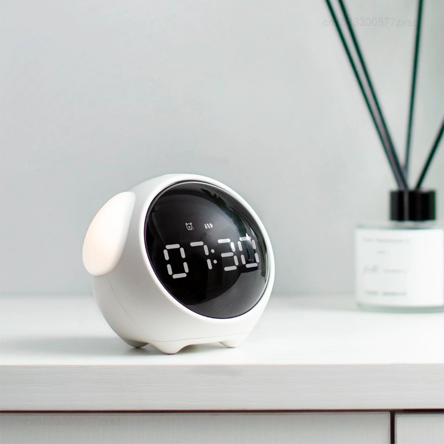 Cute Cartoon Digital Alarm Clock for Kids – Emotion Table Clock with Light for Bedroom & Desktop
