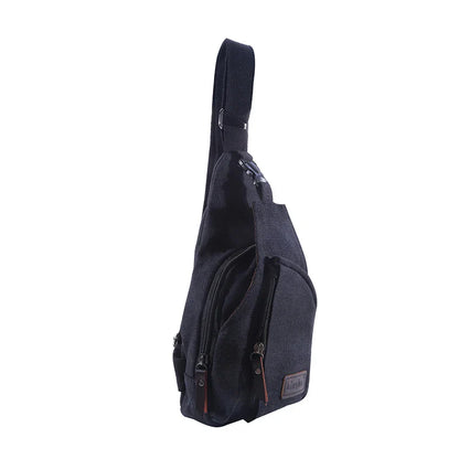 New Men's Vintage Canvas Satchel – Multifunctional Outdoor Small Shoulder Sling Chest Bag