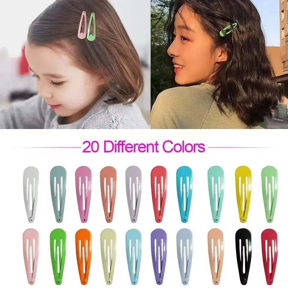 40PCS Girls Candy Color Drip Hair Clips – Korean Princess Barrettes & Hairpins, Kids Hair Accessories