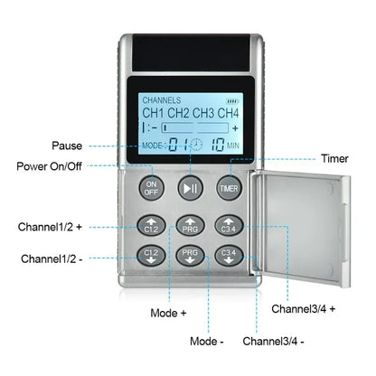 15-Mode EMS TENS Electric Muscle Stimulator — Full Body Physiotherapy Pulse Massager for Pain Relief and Health Care