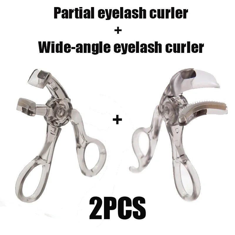 Dual-Type Eyelash Curler with Comb – Wide & Partial Clip, Waterproof, Long-Lasting Natural Curl, Unisex