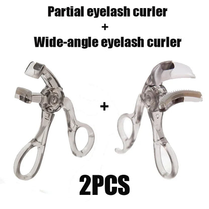 Dual-Type Eyelash Curler with Comb – Wide & Partial Clip, Waterproof, Long-Lasting Natural Curl, Unisex