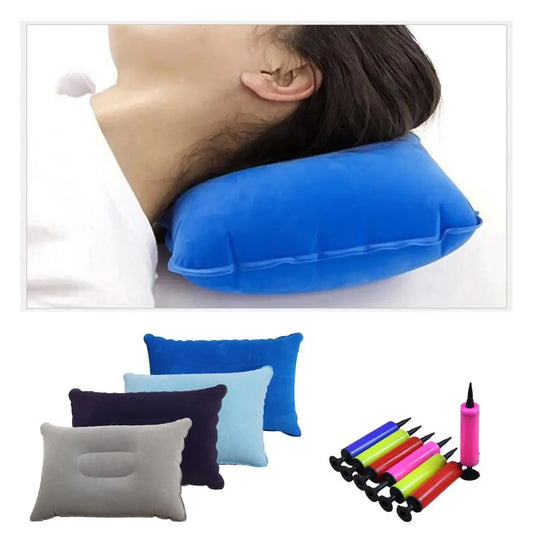 Outdoor Portable Travel Sleep Pillow – Inflatable Camping, Picnic, Beach Pillow for Tent, Comfortable Folding Equipment (G6X8)