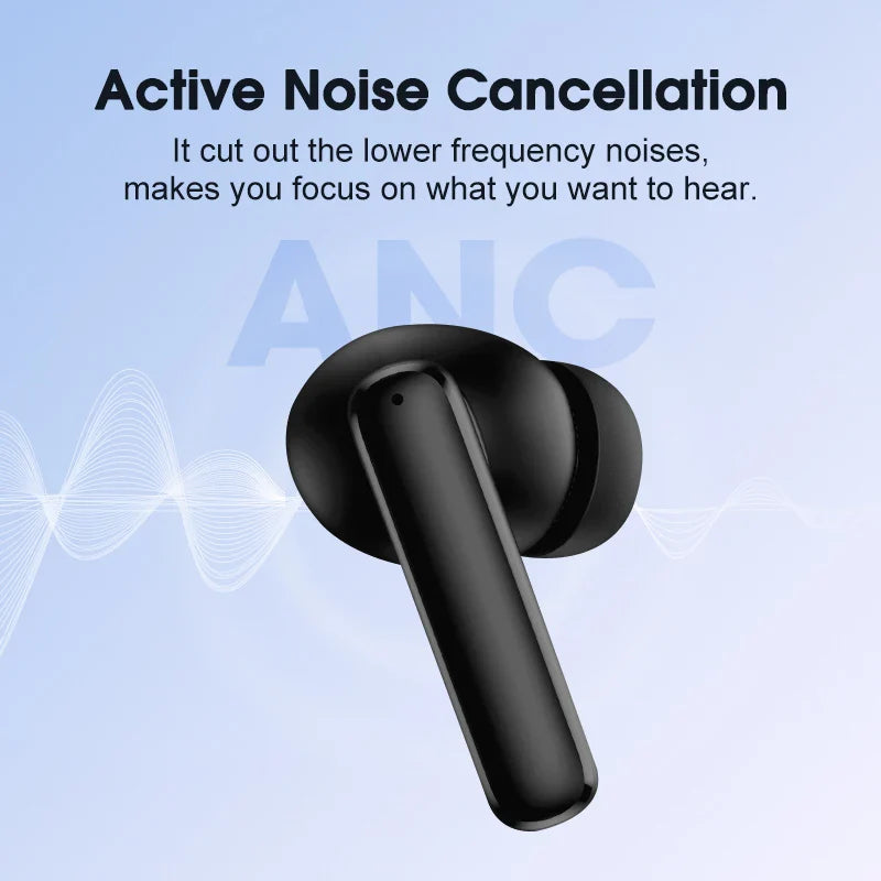 QCY T13 ANC Wireless Earphones - Bluetooth 5.3 TWS Noise Cancellation Headphones, 4 Mics ENC In-Ear Handfree Earbuds