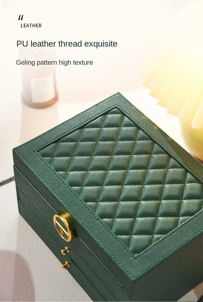 High-End Multi-Layer Jewelry Box – Large Capacity Drawer Organizer for Earrings and Accessories