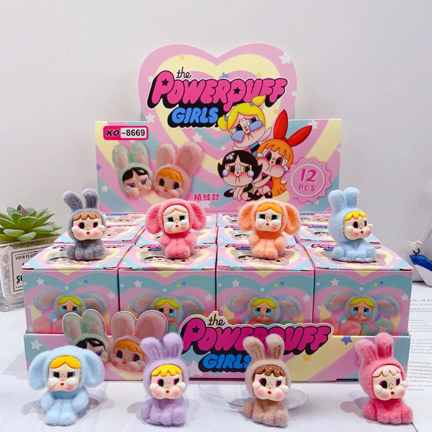12pcs Mini Labubu V1 & V2 “Have A Sit” Figures – Cute Flocking Doll Collection & Decor Accessories