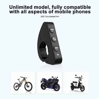 Kebidumei Bluetooth 5.3 Handlebar Remote Controller - Waterproof Wireless Media Control for Motorcycle Helmet Headsets