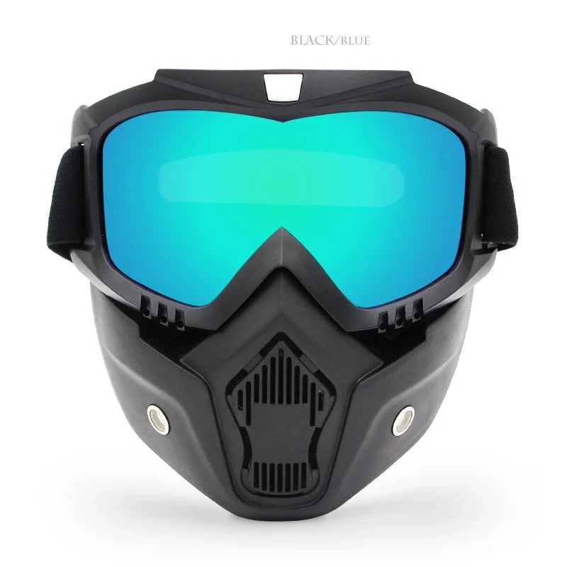 Versatile Tactical Face Mask with Detachable Protective Goggles – 6 Colors for Kids’ Outdoor Activities & Adventure Gifts