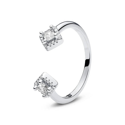 925 Sterling Silver Women’s Ring – Crown, Heart & Wishbone Design with Crystal, Rose Gold Engagement & Wedding Jewelry