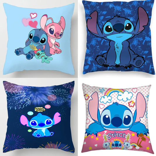 Anime Disney Stitch Pillowcase – Double-Sided Print Kawaii Stitch Pillow for Children's Room, Interior Decoration, and Gifts