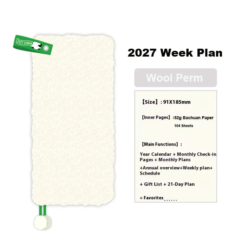 2027 Pocket Weekly Planner Notebook - Compact Schedule Organizer for Daily Planning & Productivity